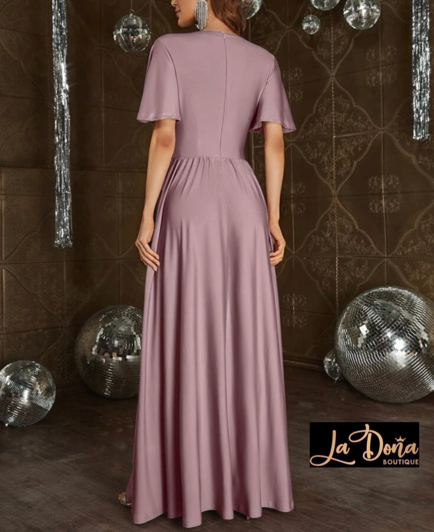 Vestido largo de fiesta con manga