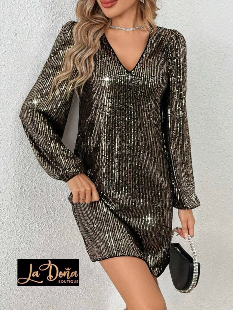 Vestido de lentejuelas corto