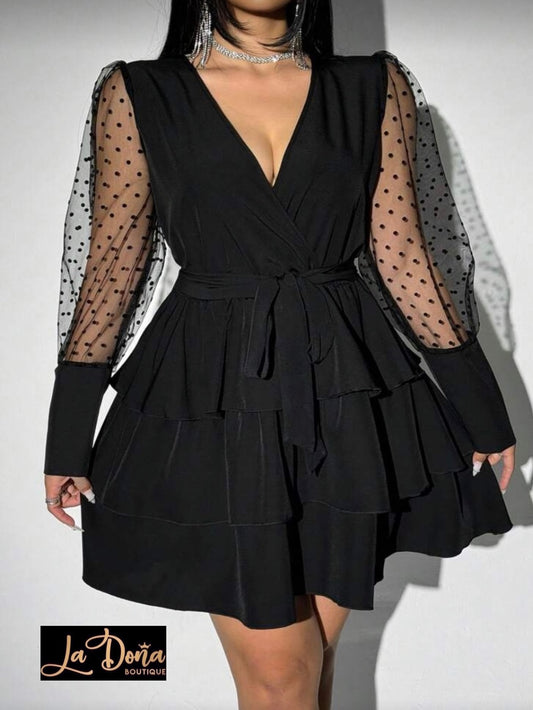 Vestido negro corto