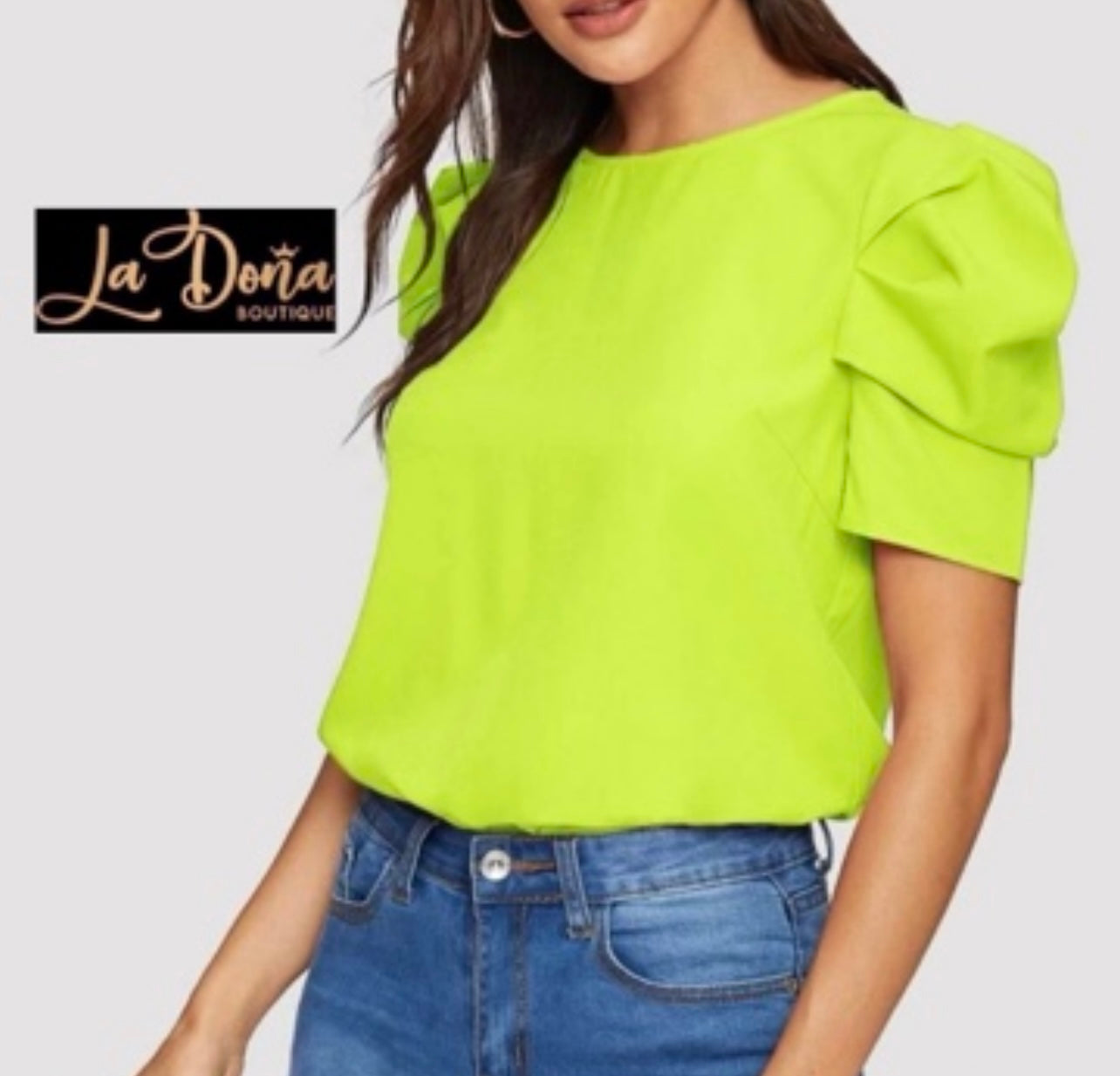 Blusa verde fosforescente