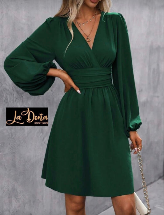 Vestido corto verde