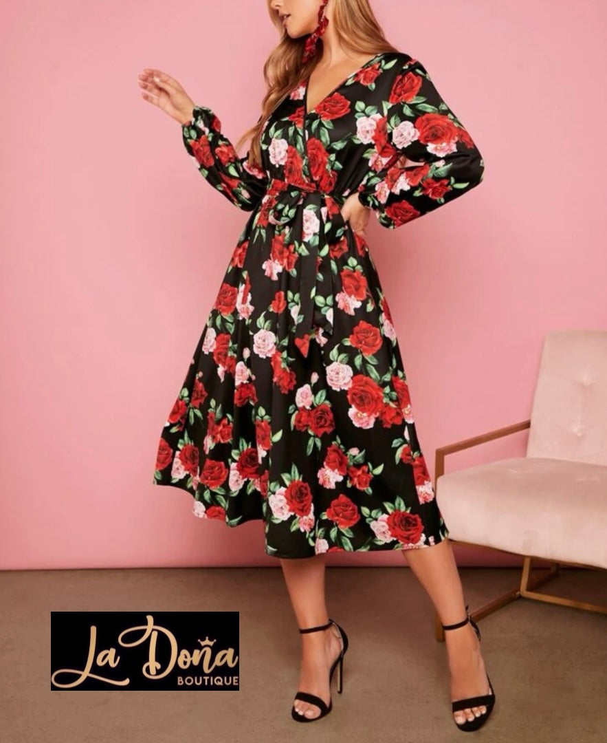 Vestido floral midi
