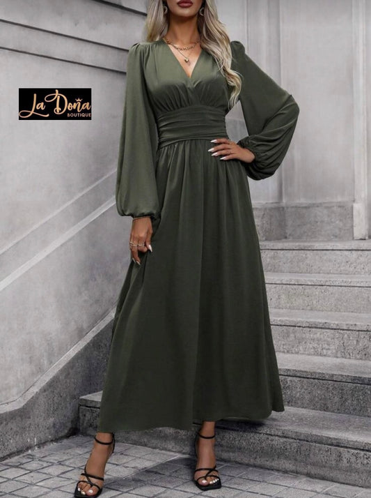 Vestido verde oliva