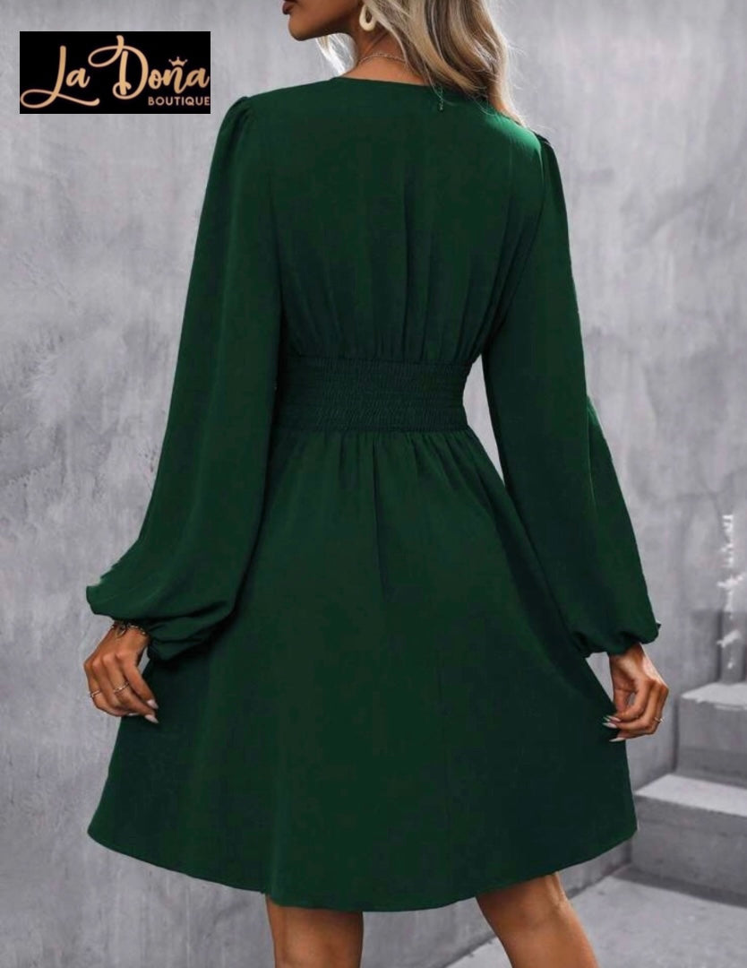 Vestido corto verde