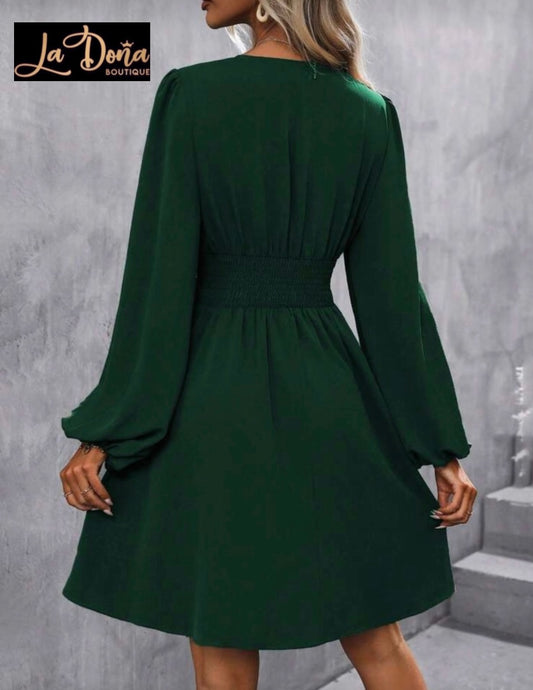 Vestido corto verde