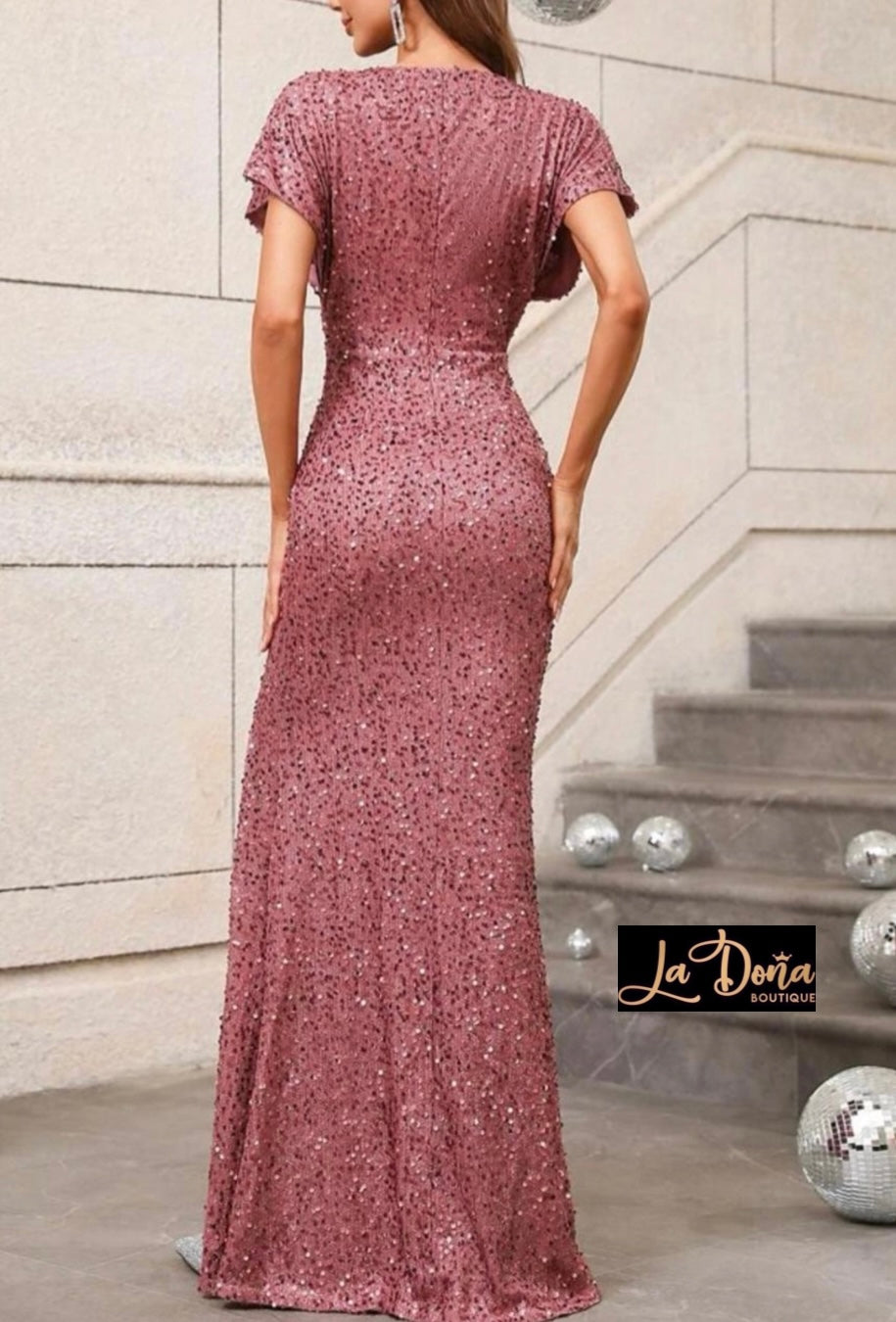 Vestido de noche con lentejuelas