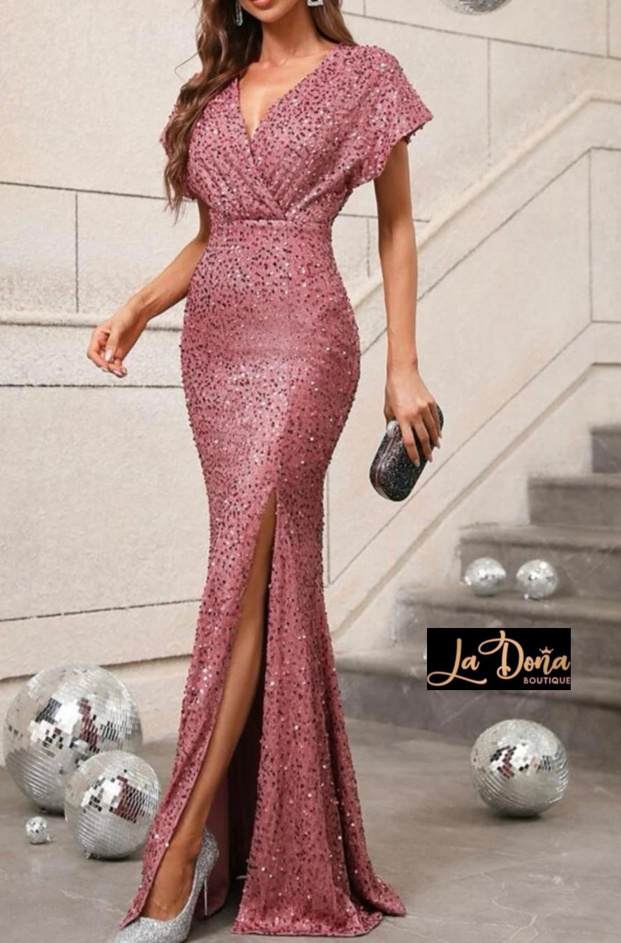 Vestido de noche con lentejuelas