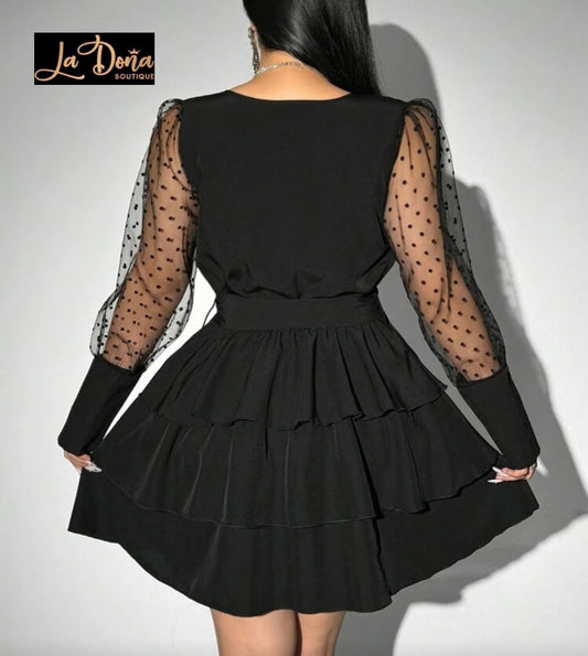 Vestido negro corto