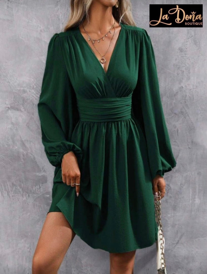Vestido corto verde