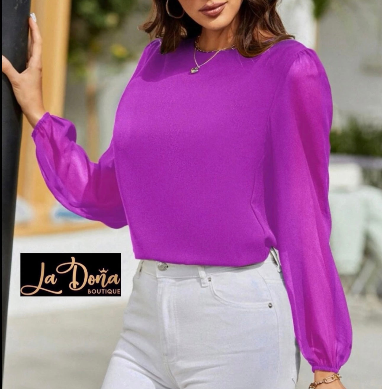 Blusa manga larga