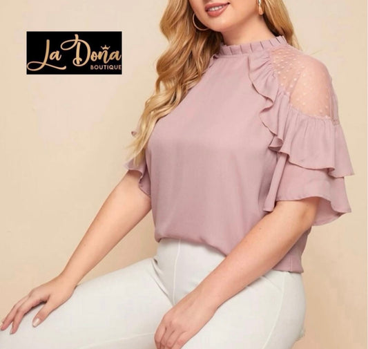 Blusa rosa palo Olanes