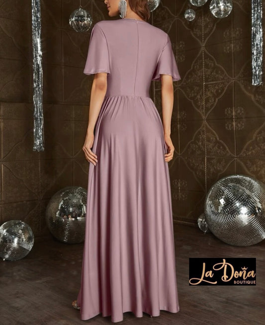 Vestido largo de fiesta con manga