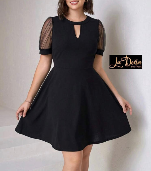 Vestido negro corte A