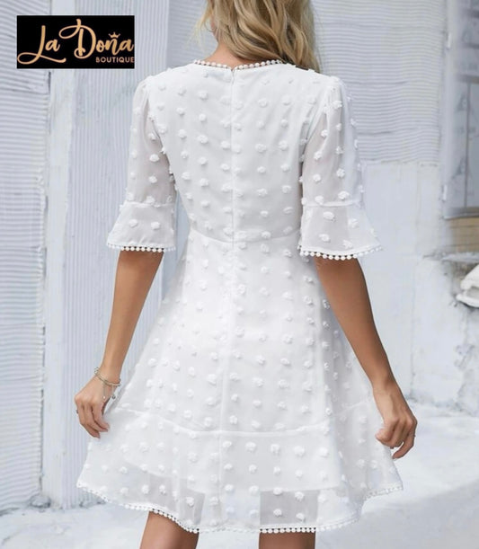 Vestido blanco corto