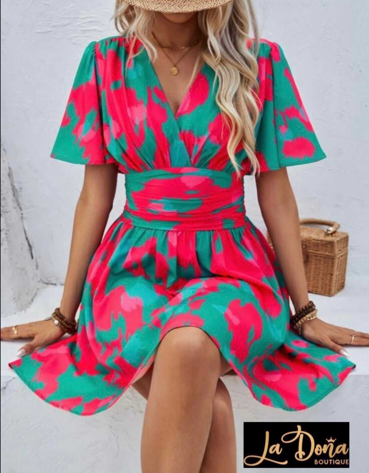 Vestido estampado corte A