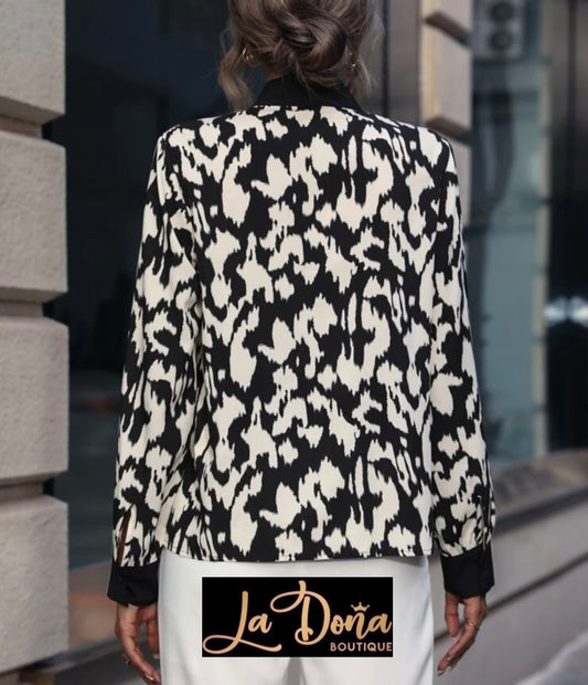 Blusa leopardo moño