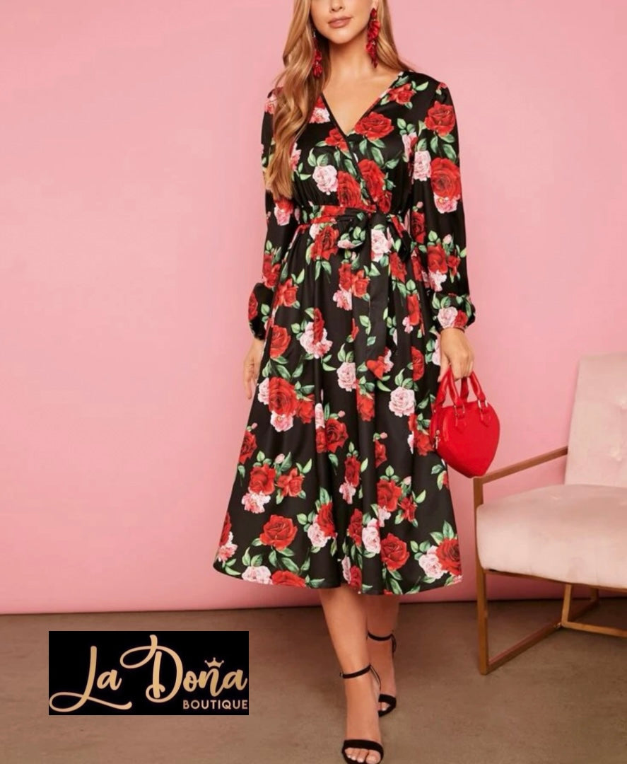 Vestido floral midi