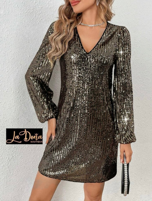 Vestido de lentejuelas corto