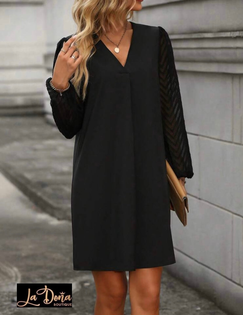 Vestido corto suelto negro