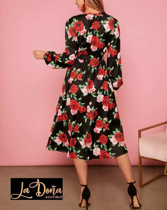 Vestido floral midi