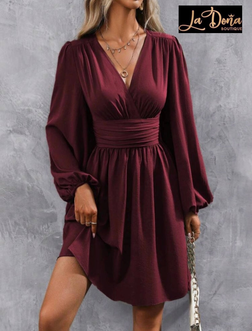 Vestido corto con manga