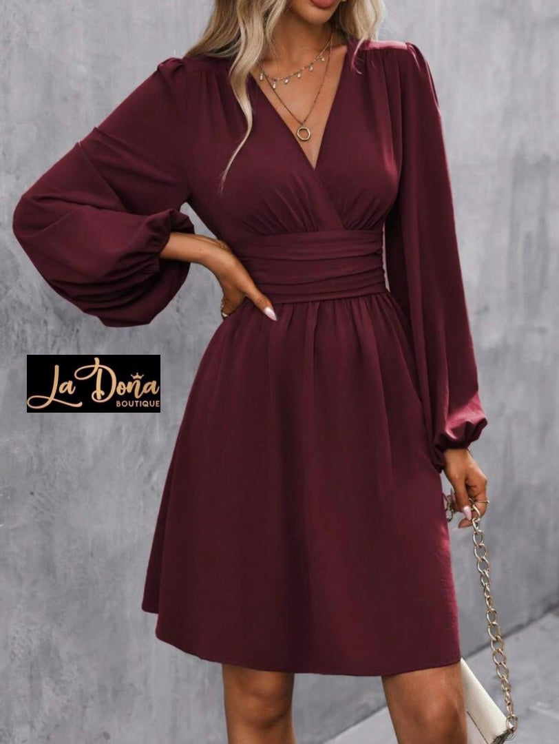 Vestido corto con manga