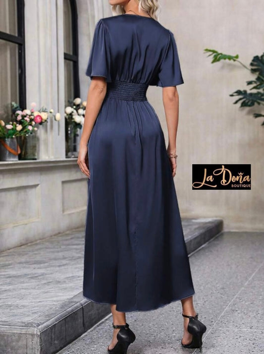 Vestido largo saten