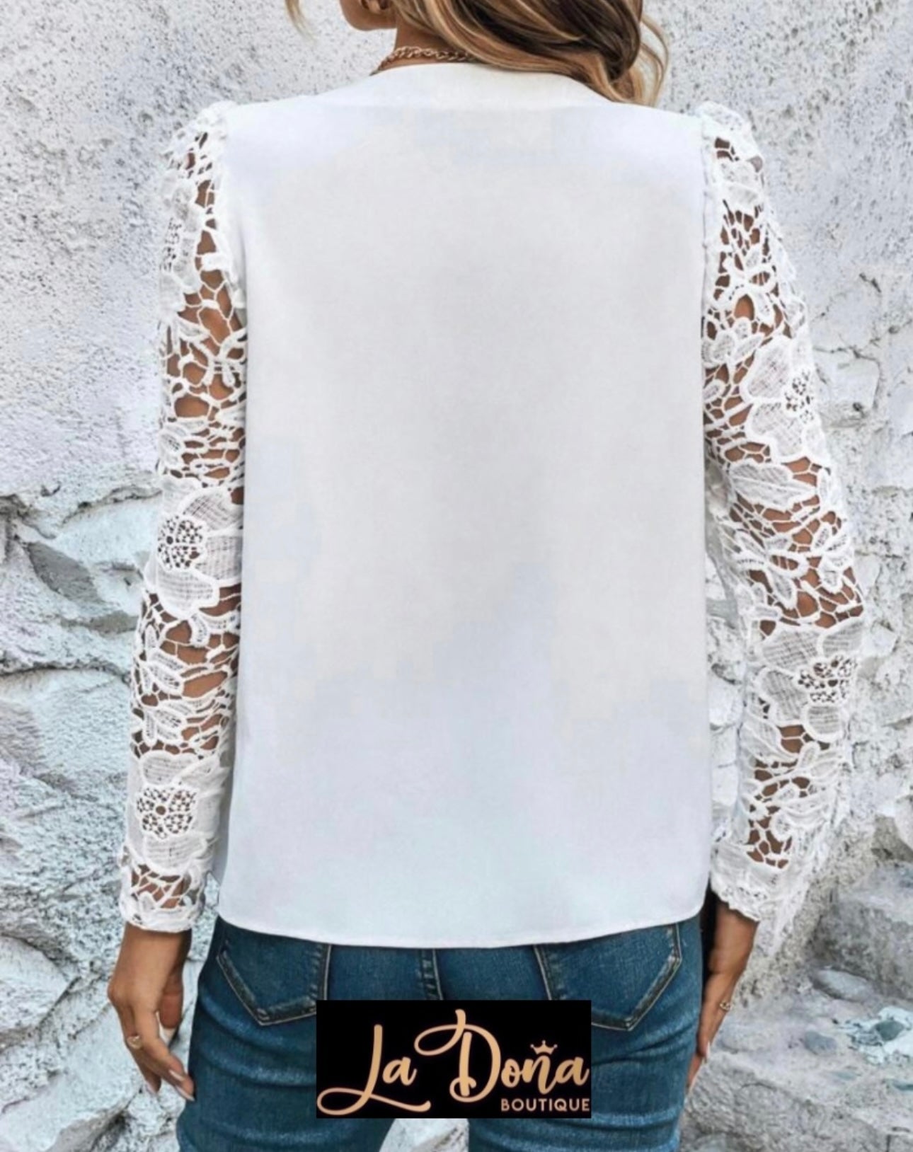 Blusa blanca encaje