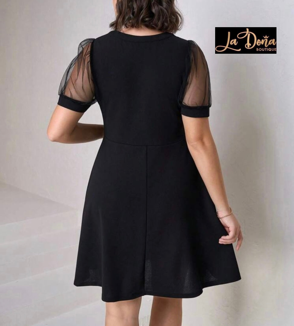 Vestido negro corte A
