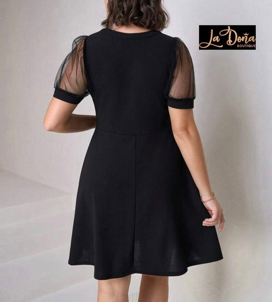 Vestido negro corte A