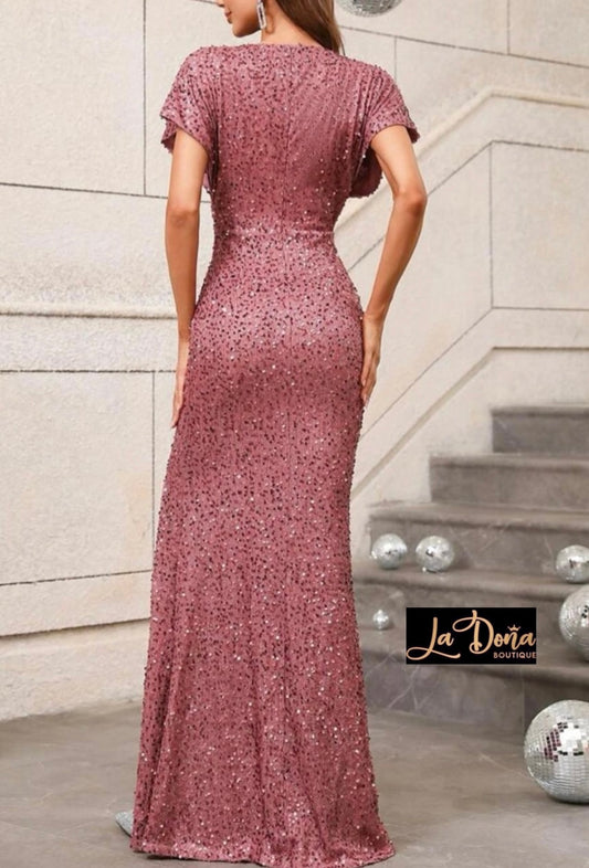 Vestido de noche con lentejuelas