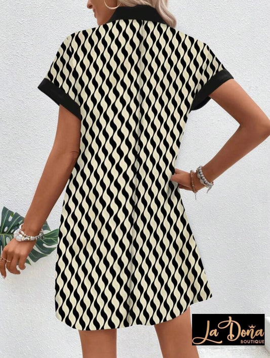 Vestido estampado corto
