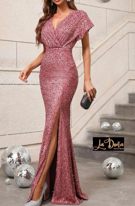 Vestido de noche con lentejuelas