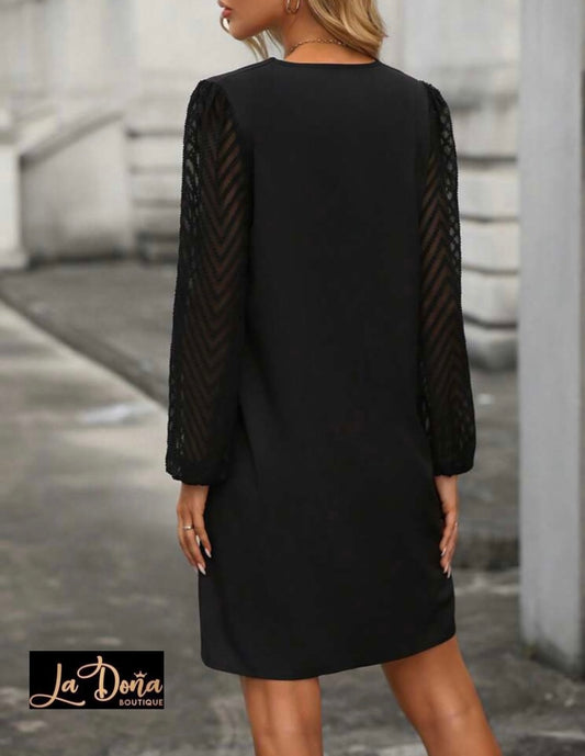 Vestido corto suelto negro