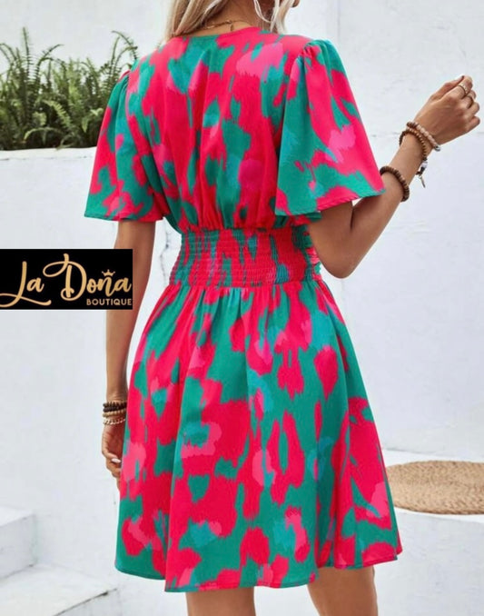 Vestido estampado corte A