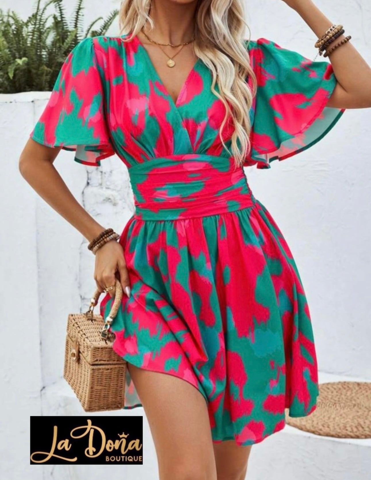 Vestido estampado corte A