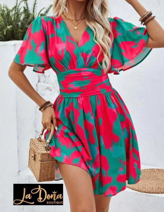 Vestido estampado corte A
