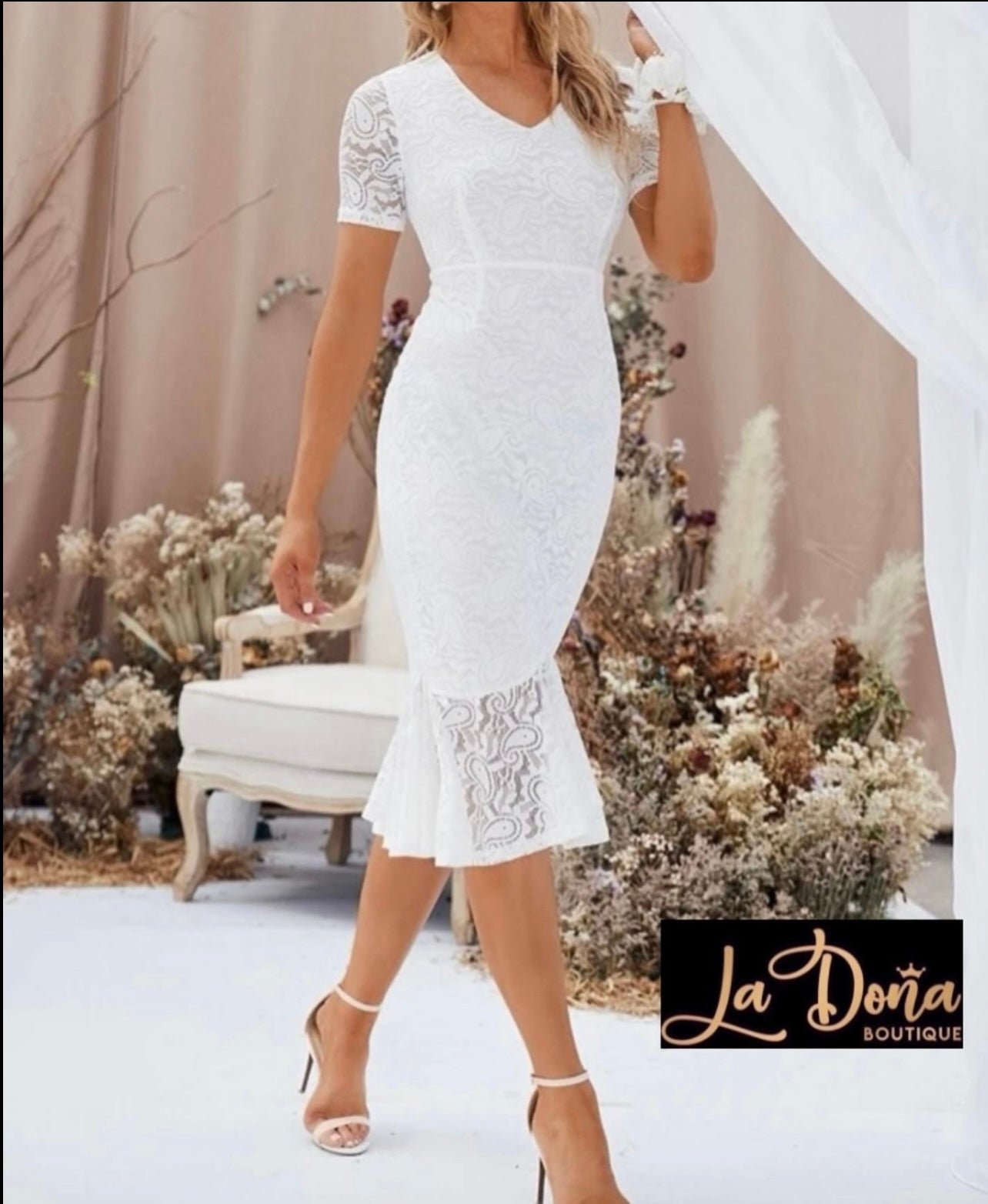 Vestido blanco encaje