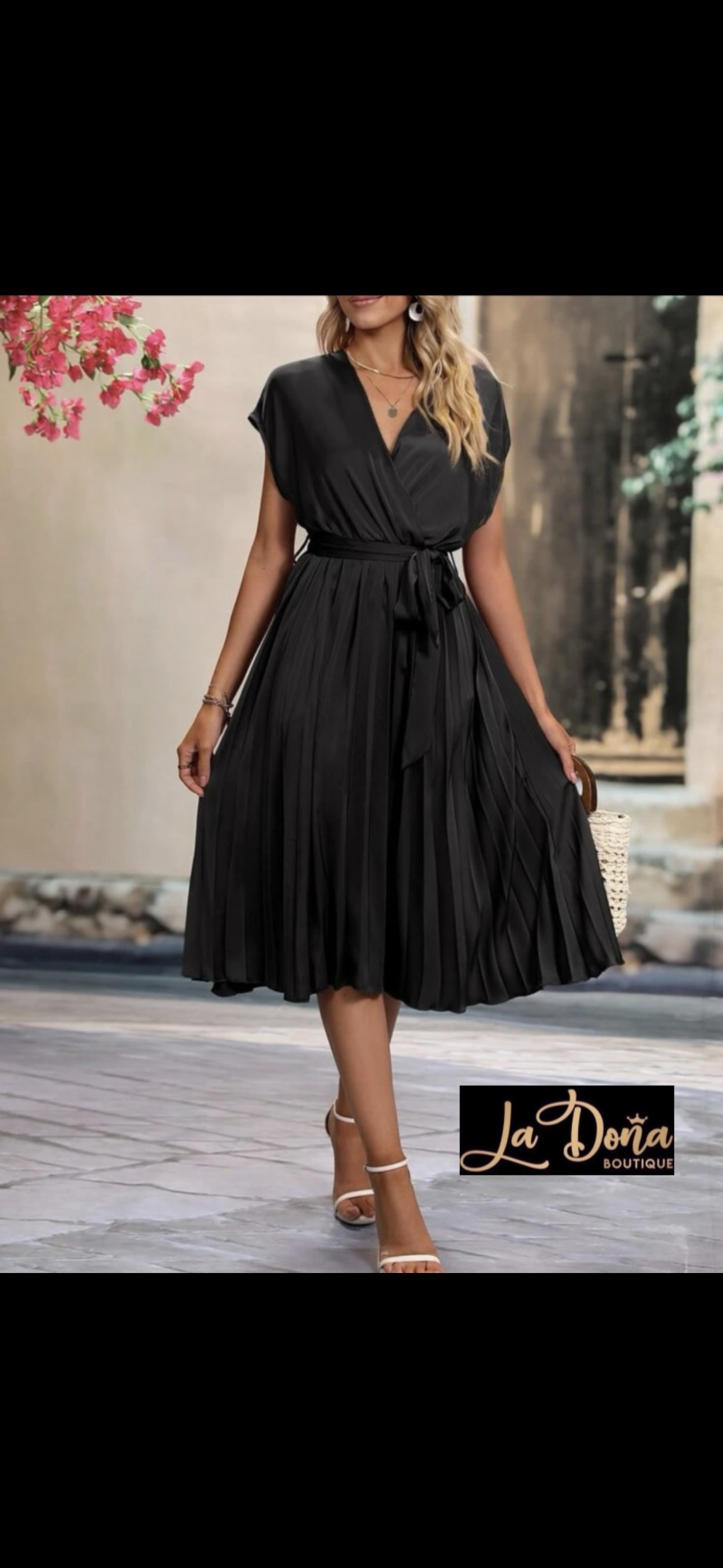 Vestido satén midi tablas
