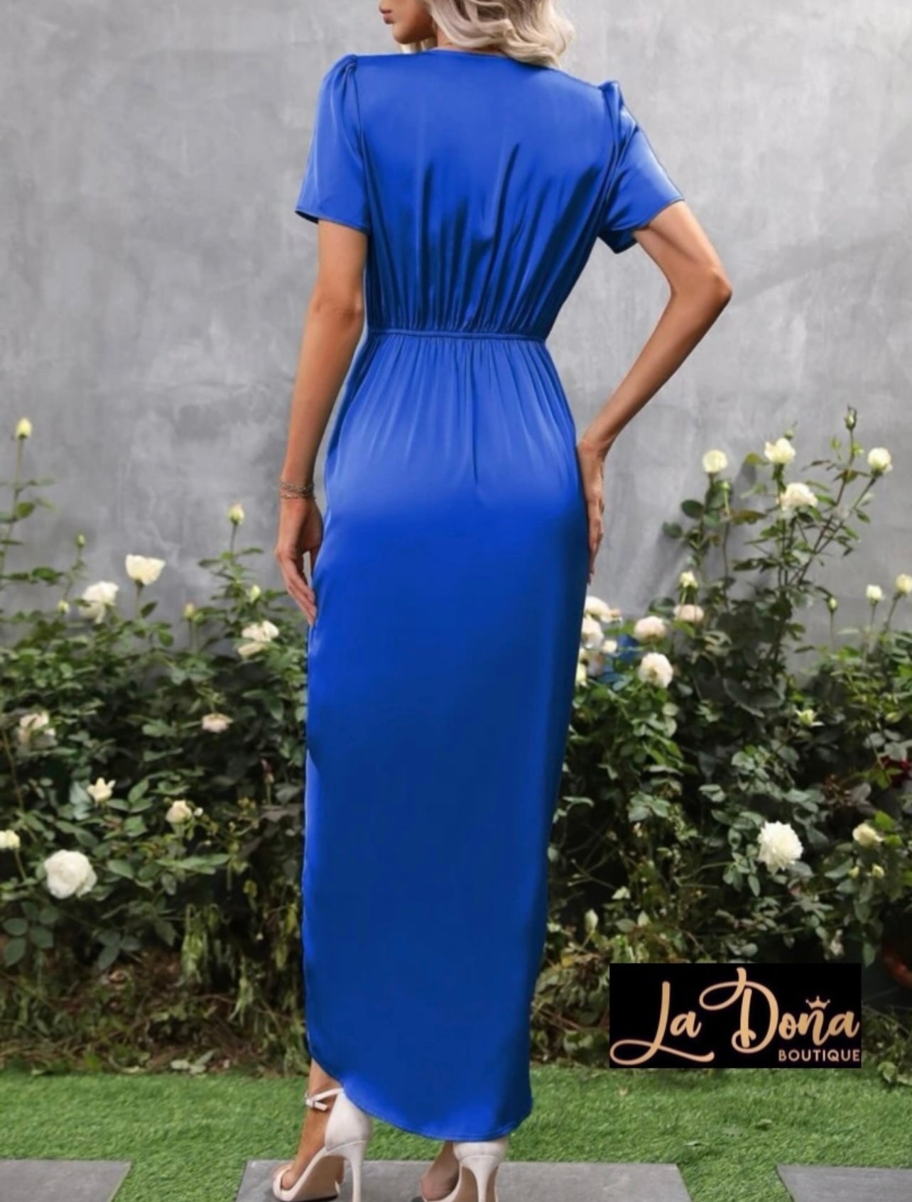Vestido satén largo