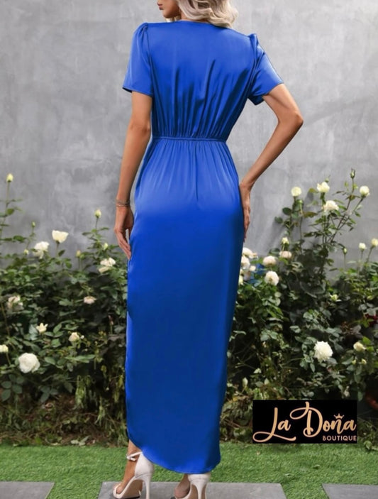 Vestido satén largo