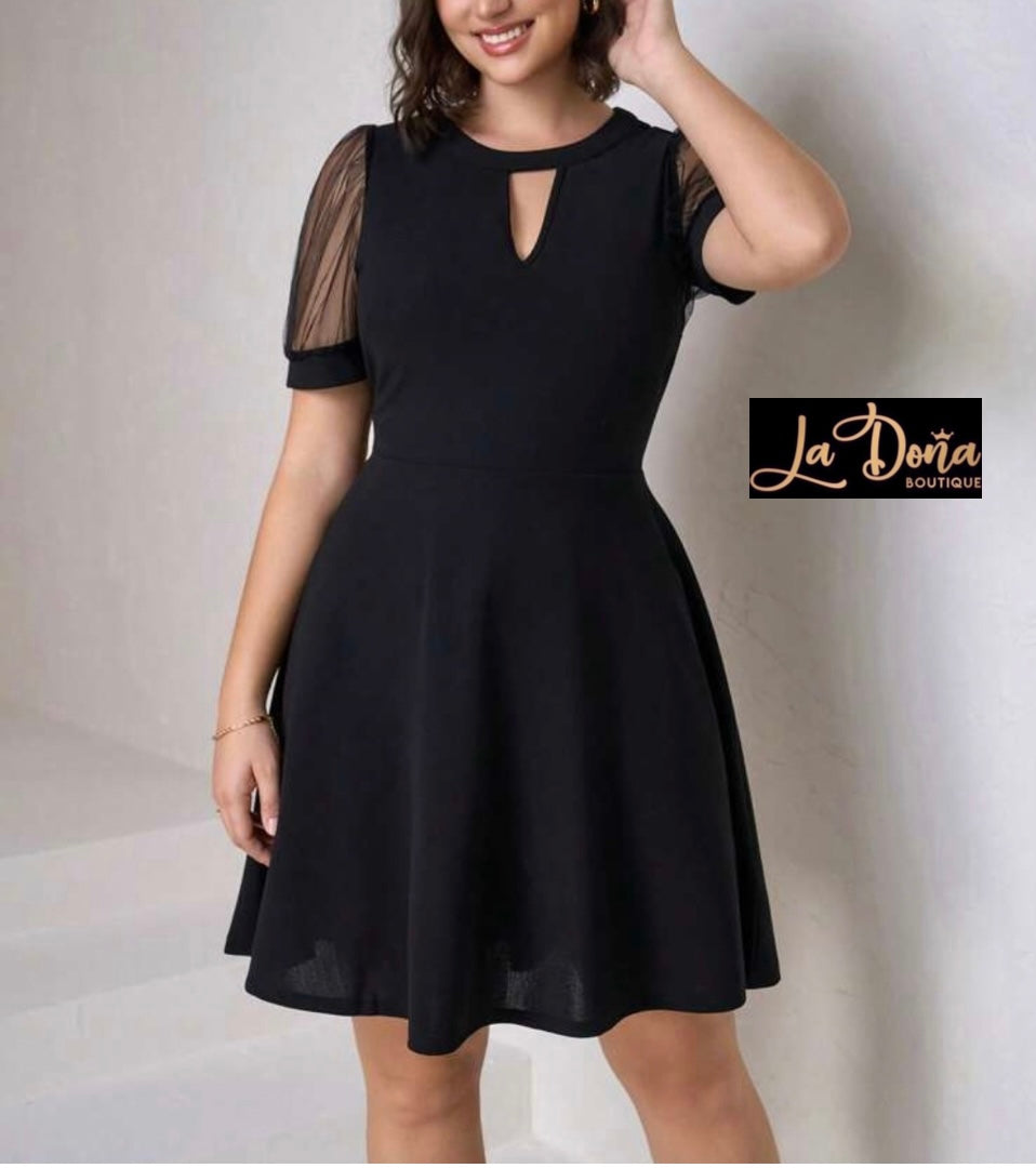 Vestido negro corte A