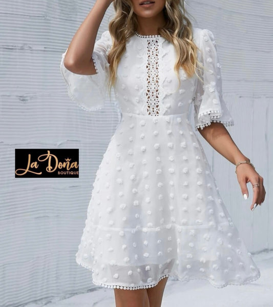 Vestido blanco corto