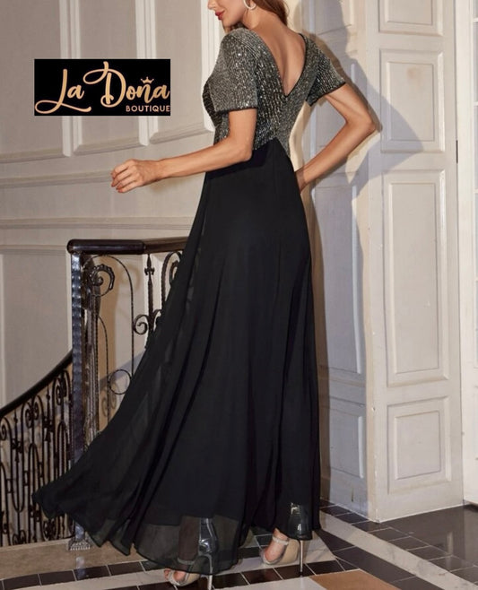 Vestido largo de noche lentejuelas